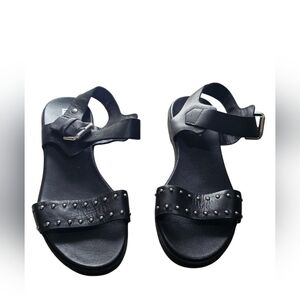 Pikolinos Black Studded Buckle Sandals Size European 38